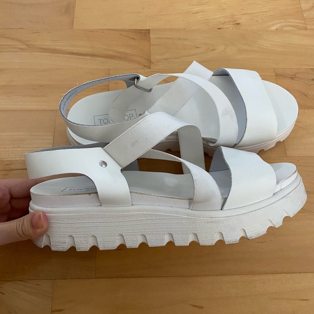 TopShop Chunky White Platforms